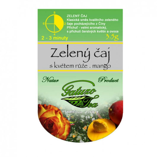 Gatuzo čaj - Zelený čaj s růží a mango