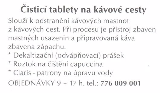 Čistící tablety kávových cest - 6 kusů